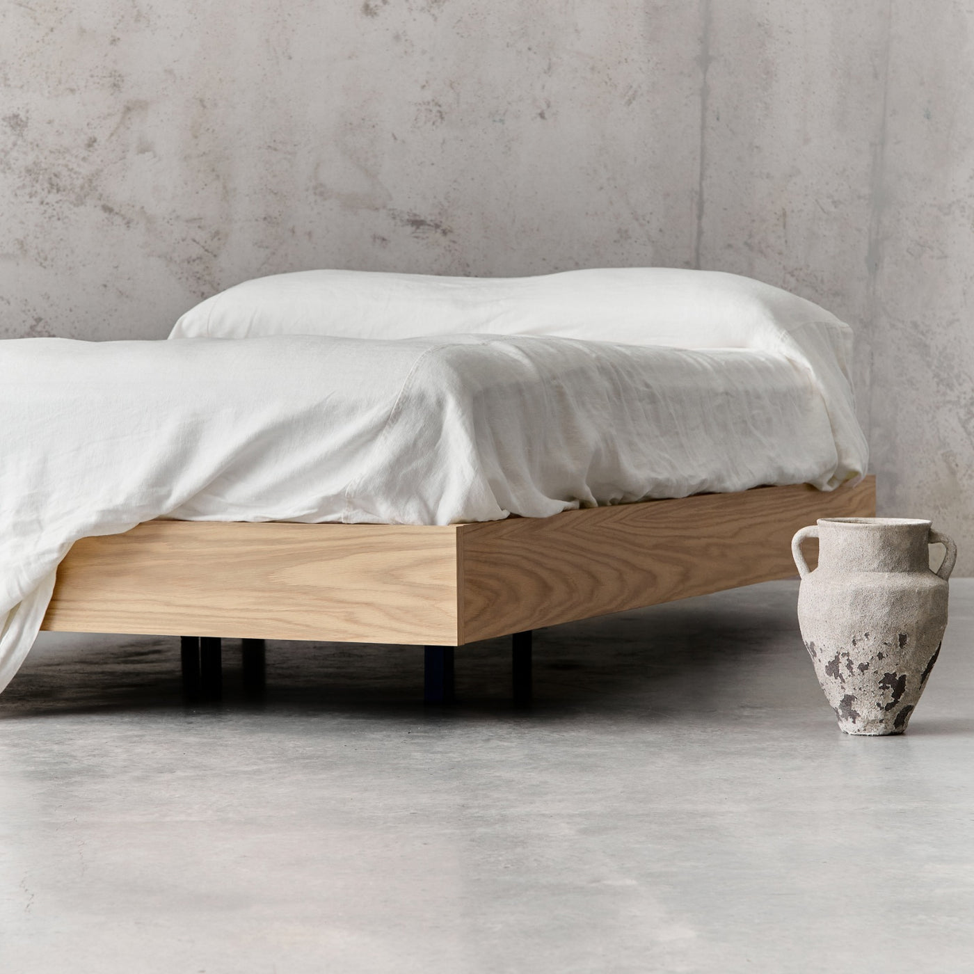 Floating Bed Base American Oak