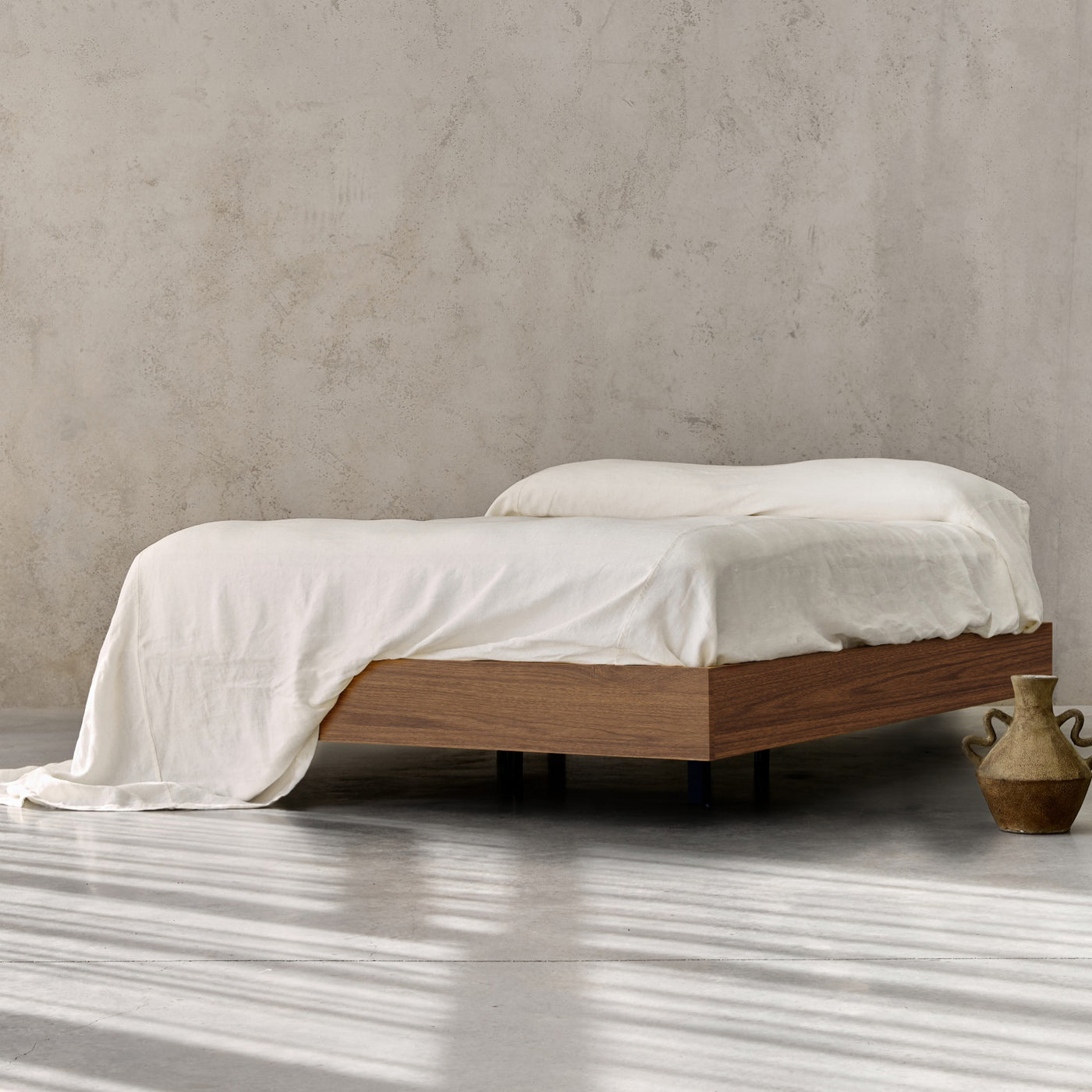 Floating Bed Base - Polytec Florentine Walnut